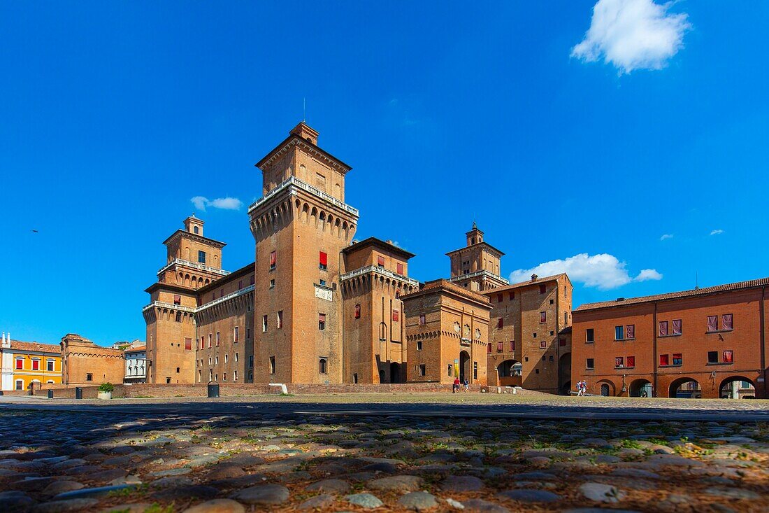Schloss Estense, Ferarra, UNESCO-Weltkulturerbe, Emilia-Romagna, Italien, Europa