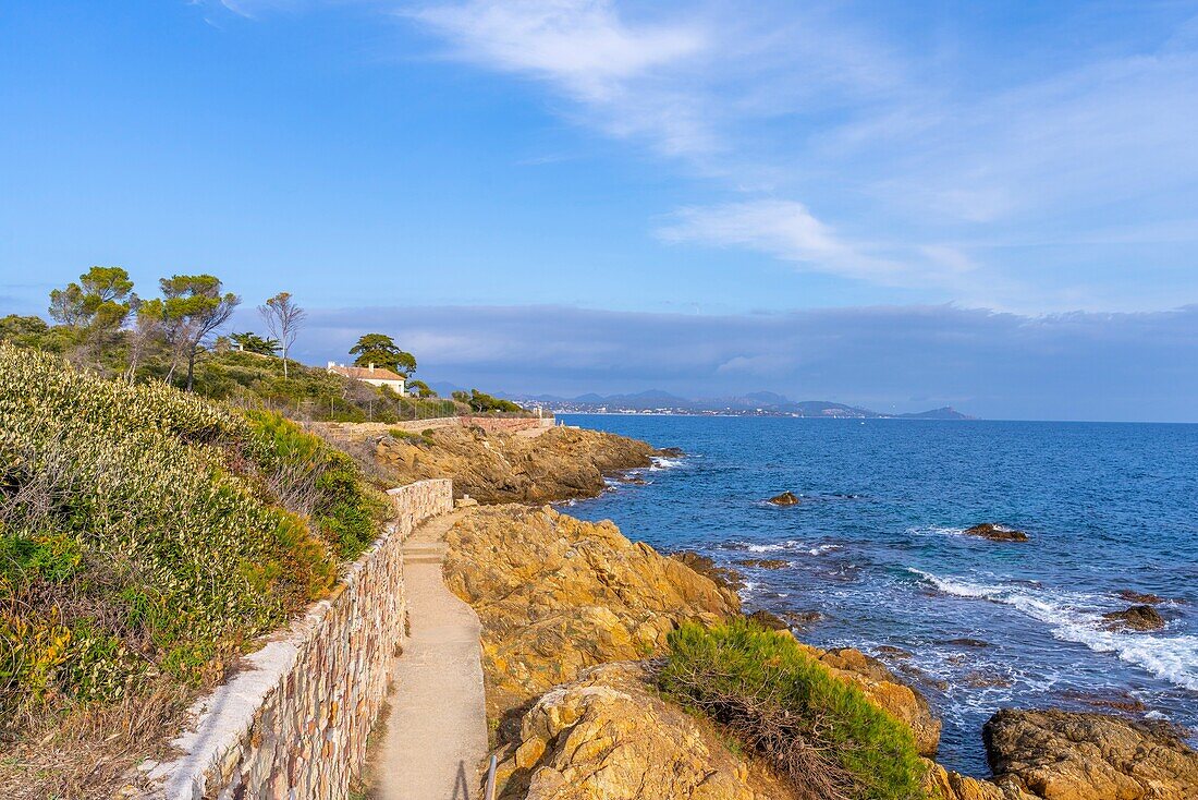 Zollweg, Saint-Aygulfg, Frejus, Provence-Alpes-Cote d'Azur, Frankreich, Mittelmeer, Europa