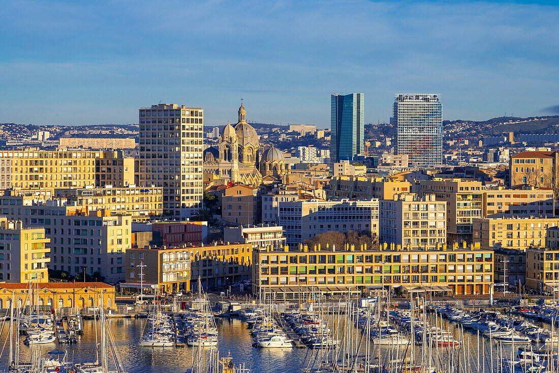 Alter Hafen, Marseille, Provence-Alpes-Cote d'Azur, Frankreich, Mittelmeer, Europa