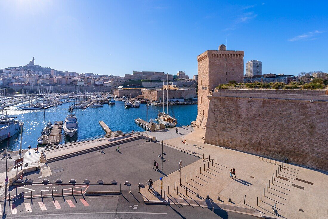 Quai du Port, Marseille, Provence-Alpes-Cote d'Azur, Frankreich, Mittelmeer, Europa