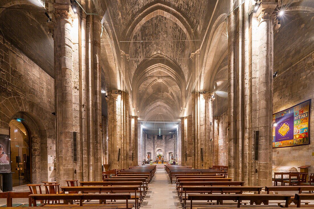 Die Krypta, Abtei St. Victor, Marseille, Provence-Alpes-Cote d'Azur, Frankreich, Mittelmeer, Europa