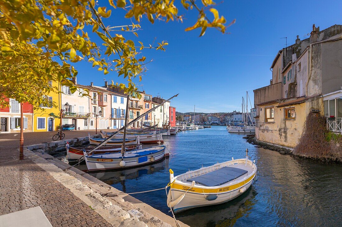 Quai Brescon, Martigues, Bouches-du-Rhone, Provence-Alpes-Cote d'Azur, Frankreich, Mittelmeer, Europa