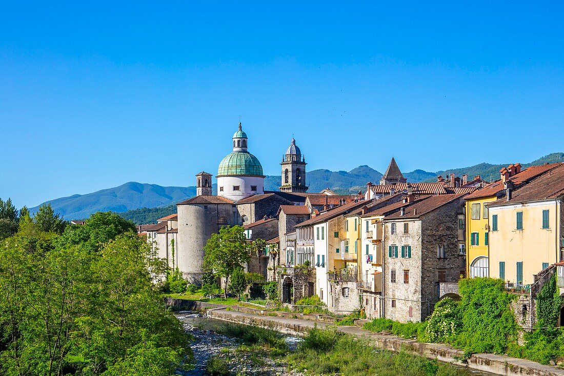 Blick aus dem Nordosten, Pontremoli, Massa-Carrara, Toskana, Italien, Europa