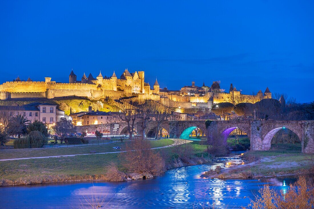 Carcassonne, UNESCO World Heritage Site, Aude, Occitania, France, Europe