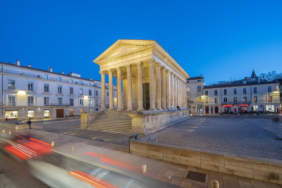 Das Maison Carree, Nimes, Gard, Okzitanien, Frankreich, Europa