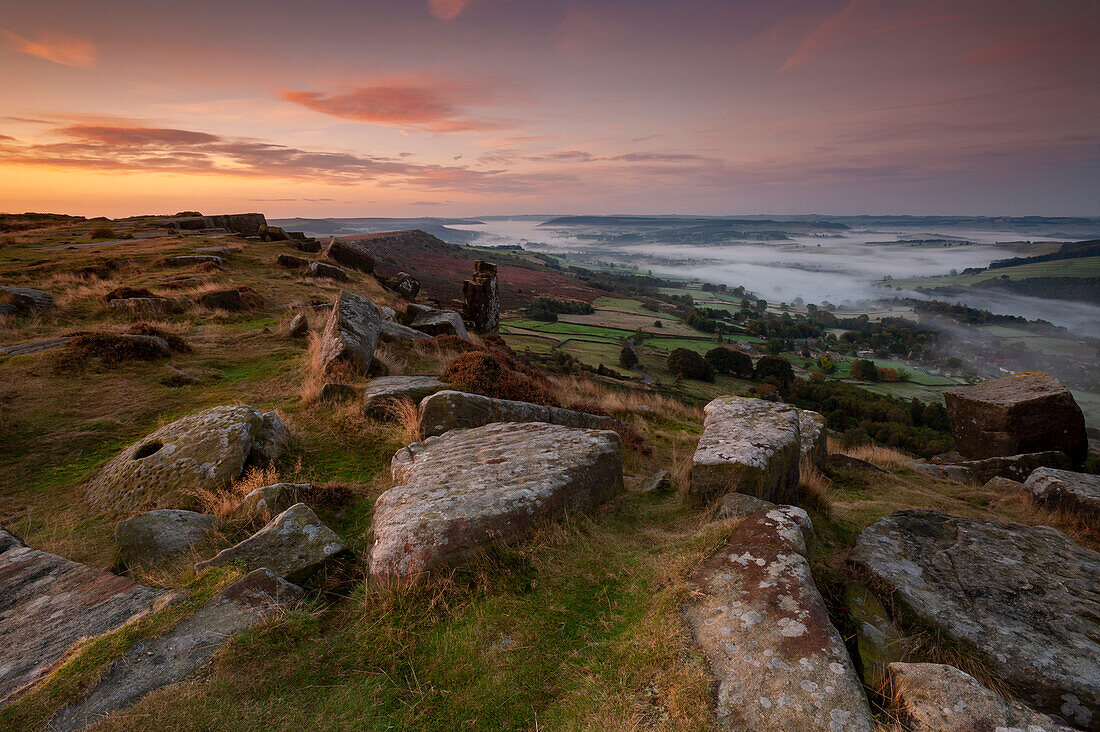 Curbar Edge, Peak District, Derbyshire, England, Vereinigtes Königreich, Europa