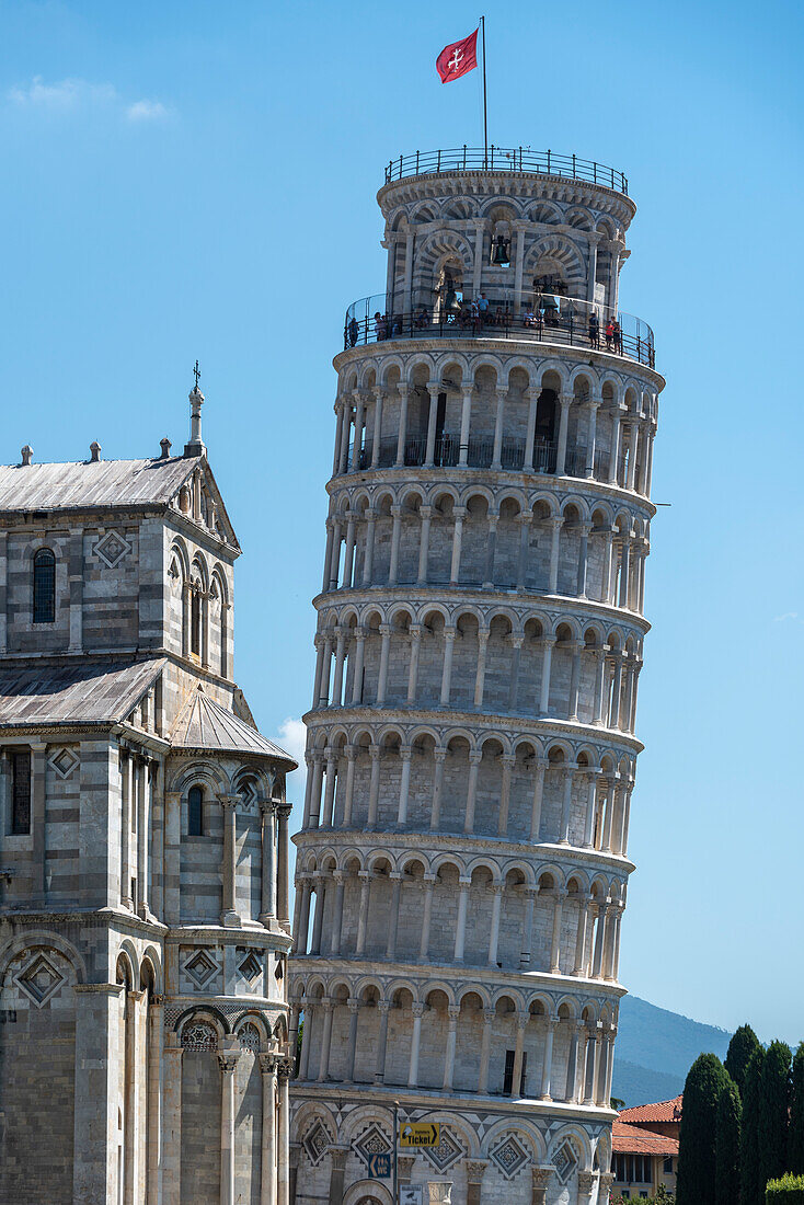 Schiefer Turm von Pisa, Campo dei Miracoli, Pisa, Toskana, Italien