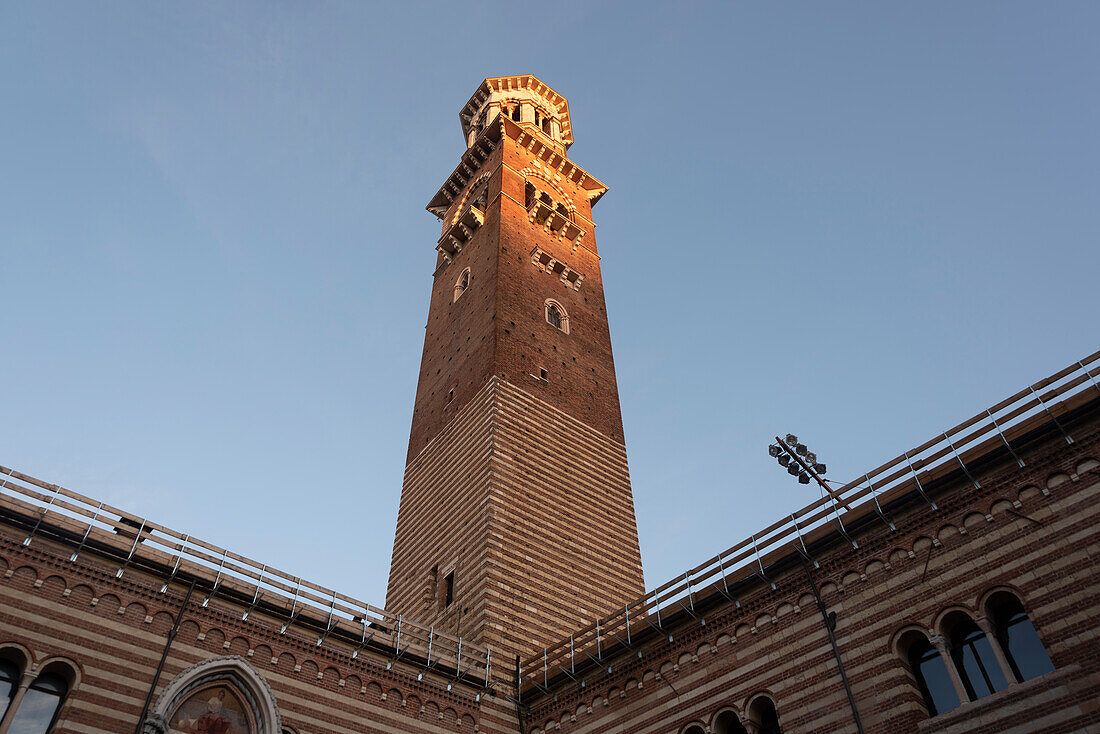 Torre dei Lamberti, medieval tower, observation tower, Verona, Veneto, Italy