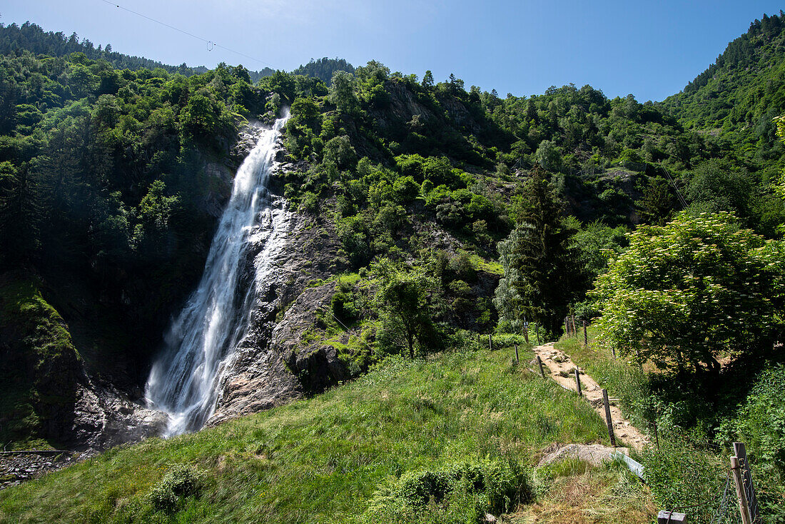 Partschins Waterfall, Partschins, South Tyrol, Alto Adige, Italy