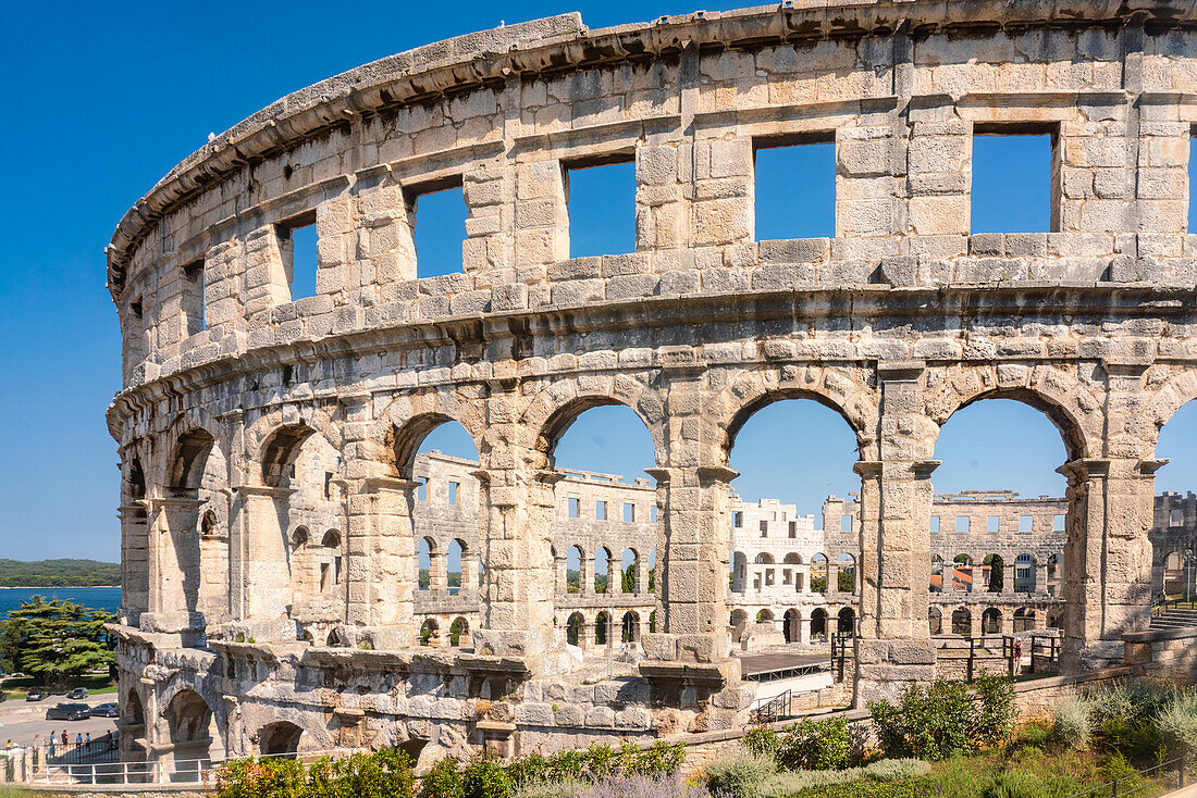 Kroatien, Istrien, Pula, Überreste des römischen Amphitheaters