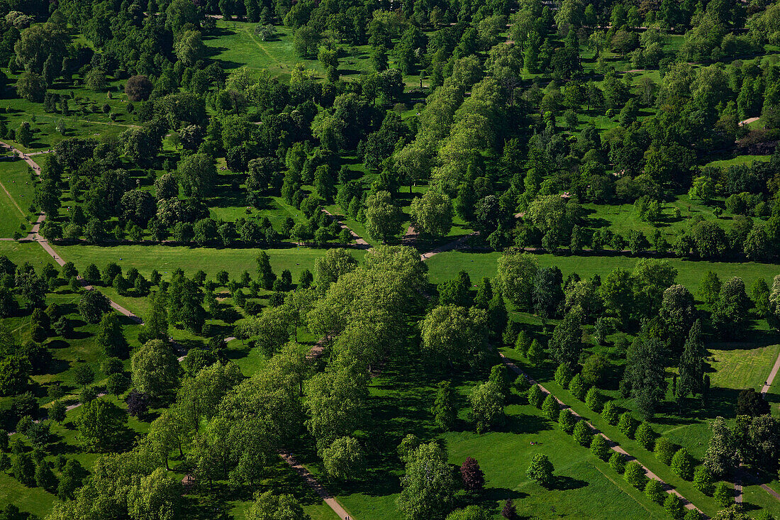 Großbritannien, London, Luftaufnahme des Hyde Park