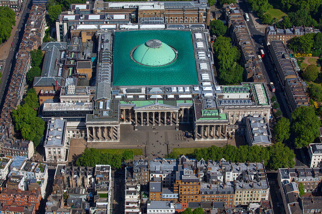UK, London, Aerial view of British Museum