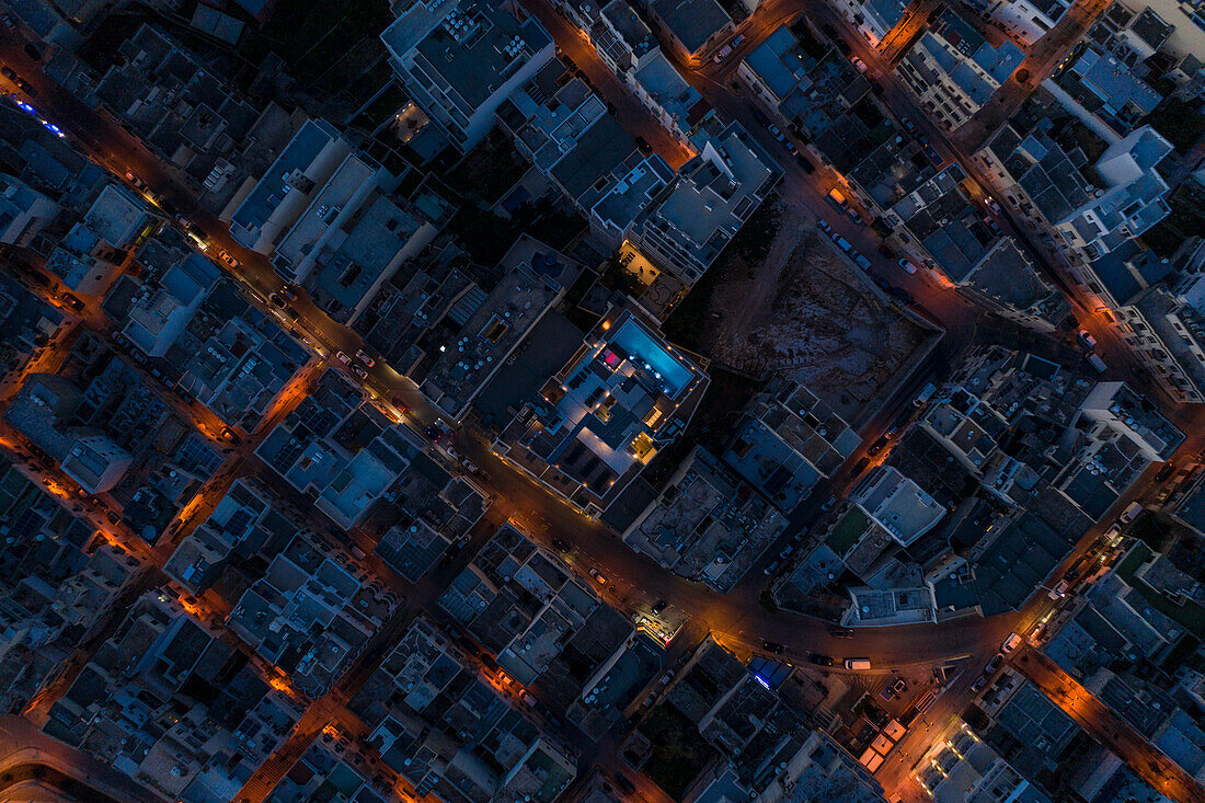 Malta, Mellieha, Aerial view of apartment buildings