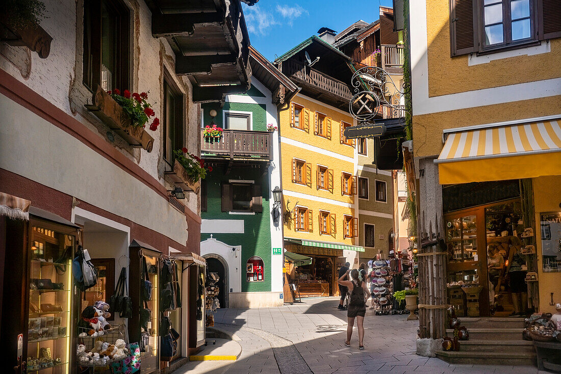 Austria, St. Wolfgang im Salzkammergut, Gift shops in old town