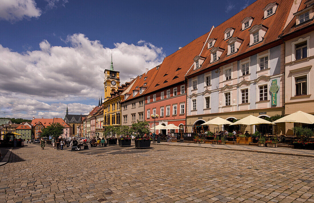 Midday at the Market Square of Eger (Cheb), West Bohemia, Czech Republic