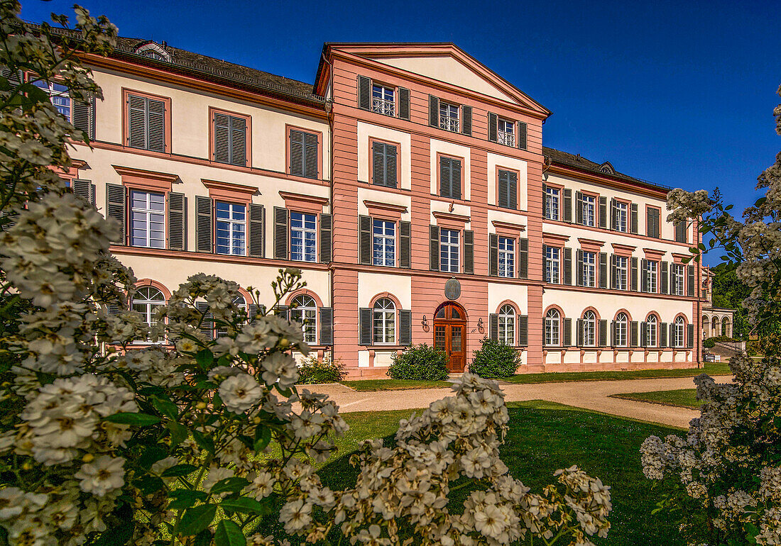 Badhotel in the spa gardens of Bad Brueckenau, Bavaria, Germany