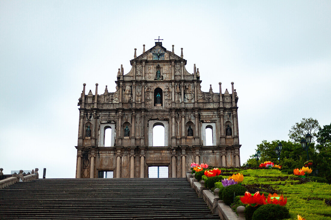 Blick auf die Ruinen von Saint Paul's, Macao