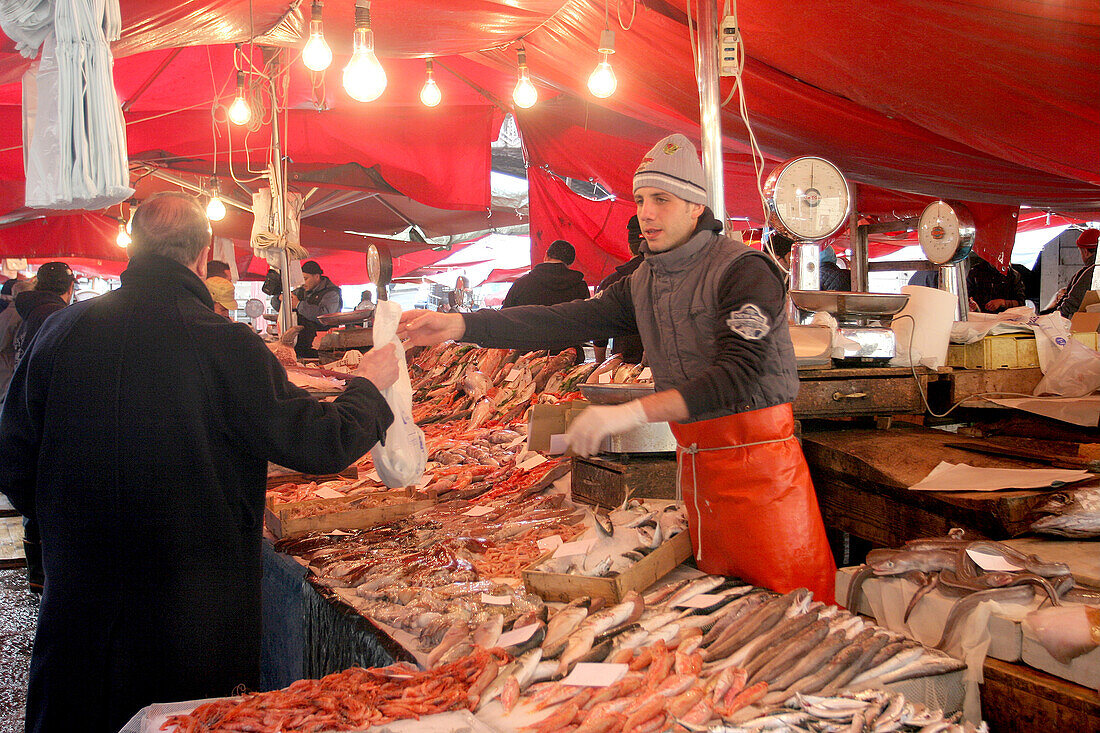 Fischmarkt, Catania, Sizilien, Italien, Europa
