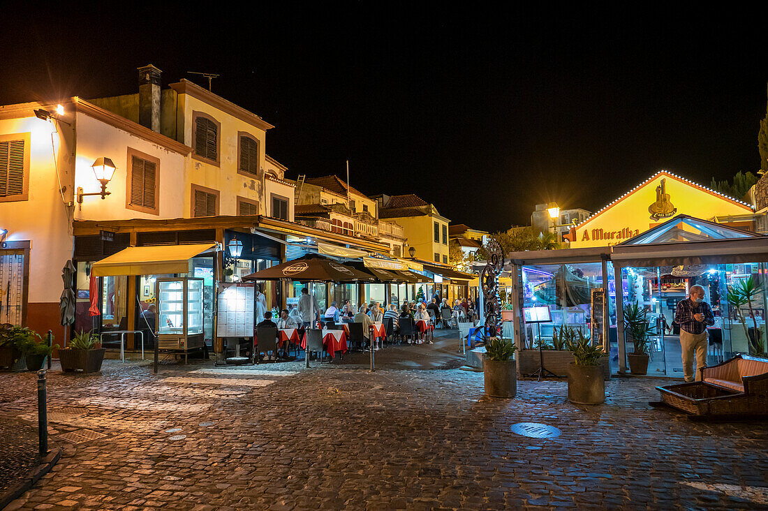 Old Town at night, Funchal, Madeira, Portugal, Atlantic, Europe