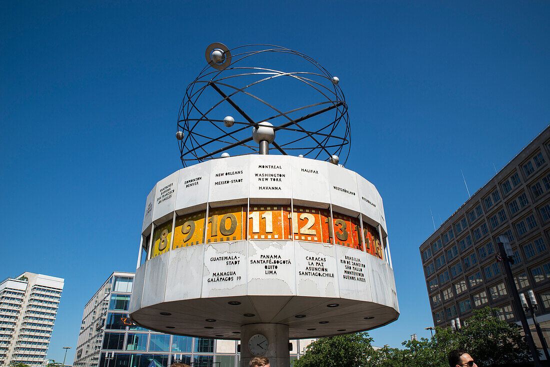 Die Weltzeituhr (Weltzeituhr), Berlin, Deutschland, Europa