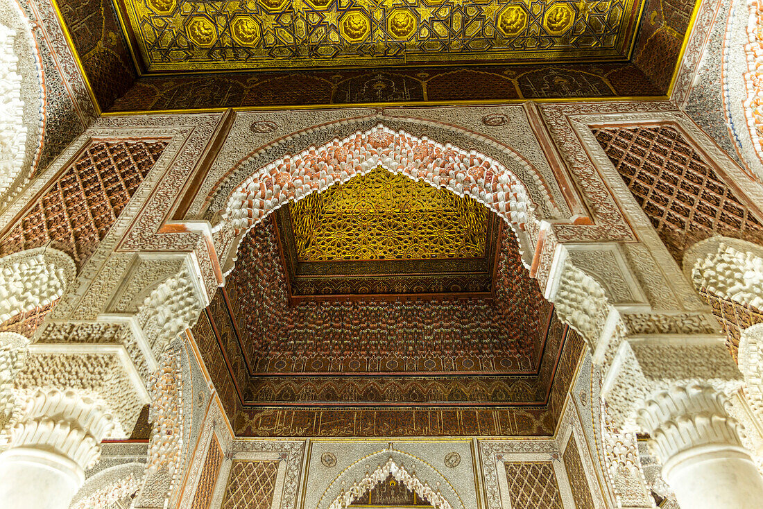 Saadian Tombs, Marrakech, Morocco, North Africa, Africa