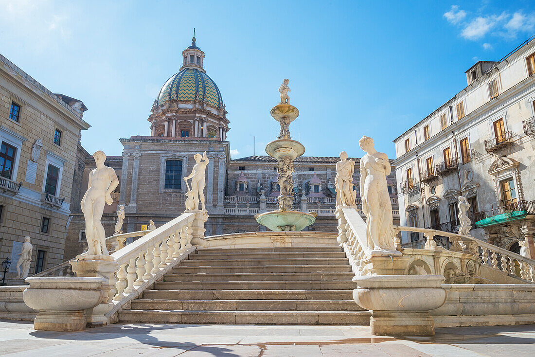 Piazza Pretoria, Palermo, Sizilien, Italien, Mittelmeer, Europa