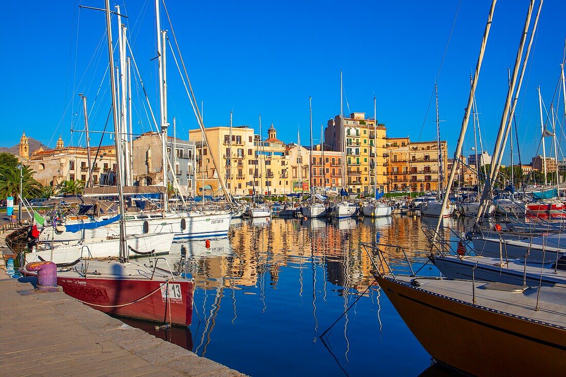 La Cala, Hafen von Palermo, Palermo, Sizilien, Italien, Mittelmeer, Europa