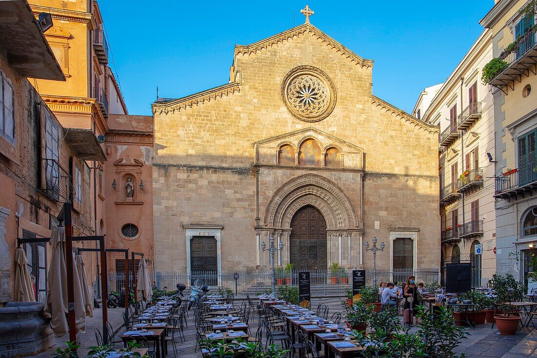 The Basilica of San Francesco d'Assisi, Palermo, Sicily, Italy, Europe