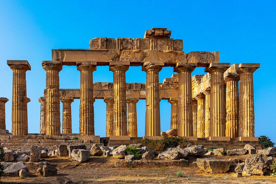 Temple E (Temple of Hera) (Heraion), Selinunte, Castelvetrano, Trapani, Sicily, Italy, Europe