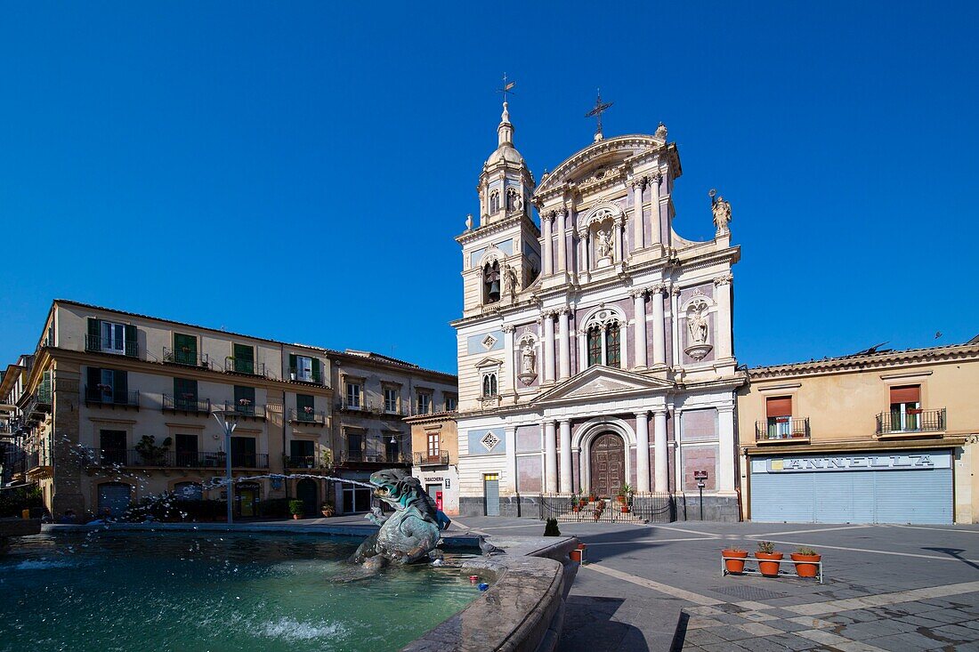 Kirche Santa Maria la Nova, Piazza Garibaldi, Caltanisetta, Sizilien, Italien, Europa