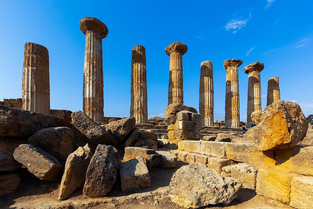 Tempel des Herkules, Tal der Tempel, UNESCO-Weltkulturerbe, Agrigento, Sizilien, Italien, Europa