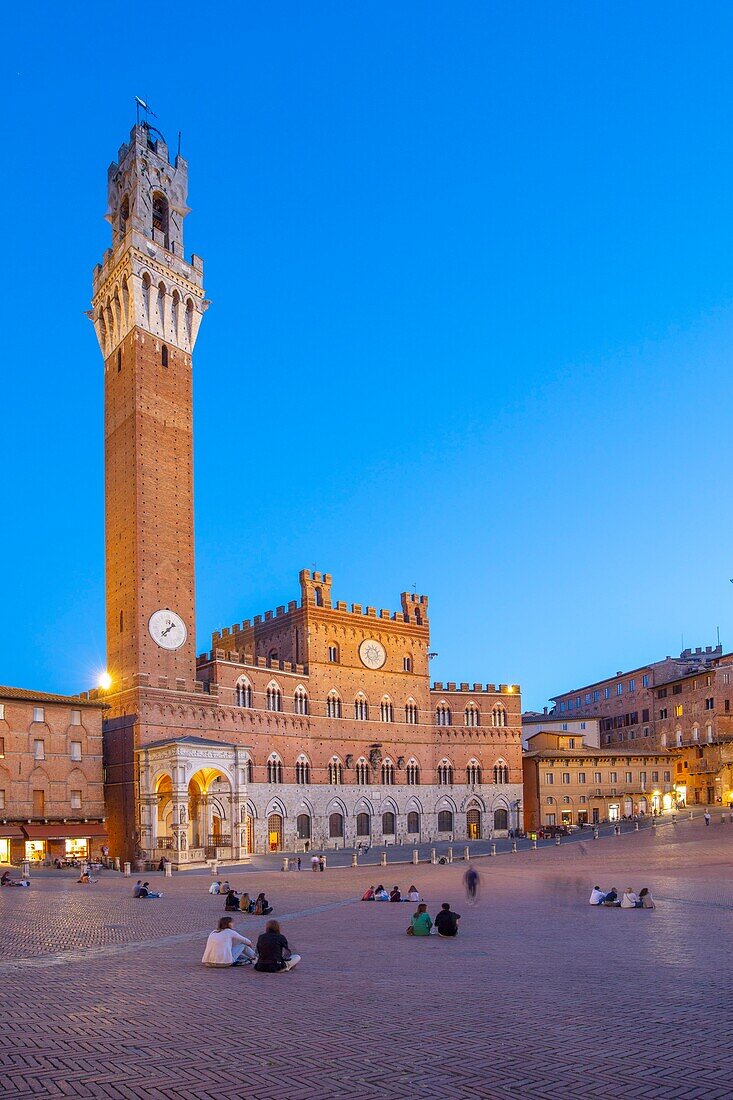 Piazza del Campo, UNESCO-Weltkulturerbe, Siena, Toskana, Italien, Europa