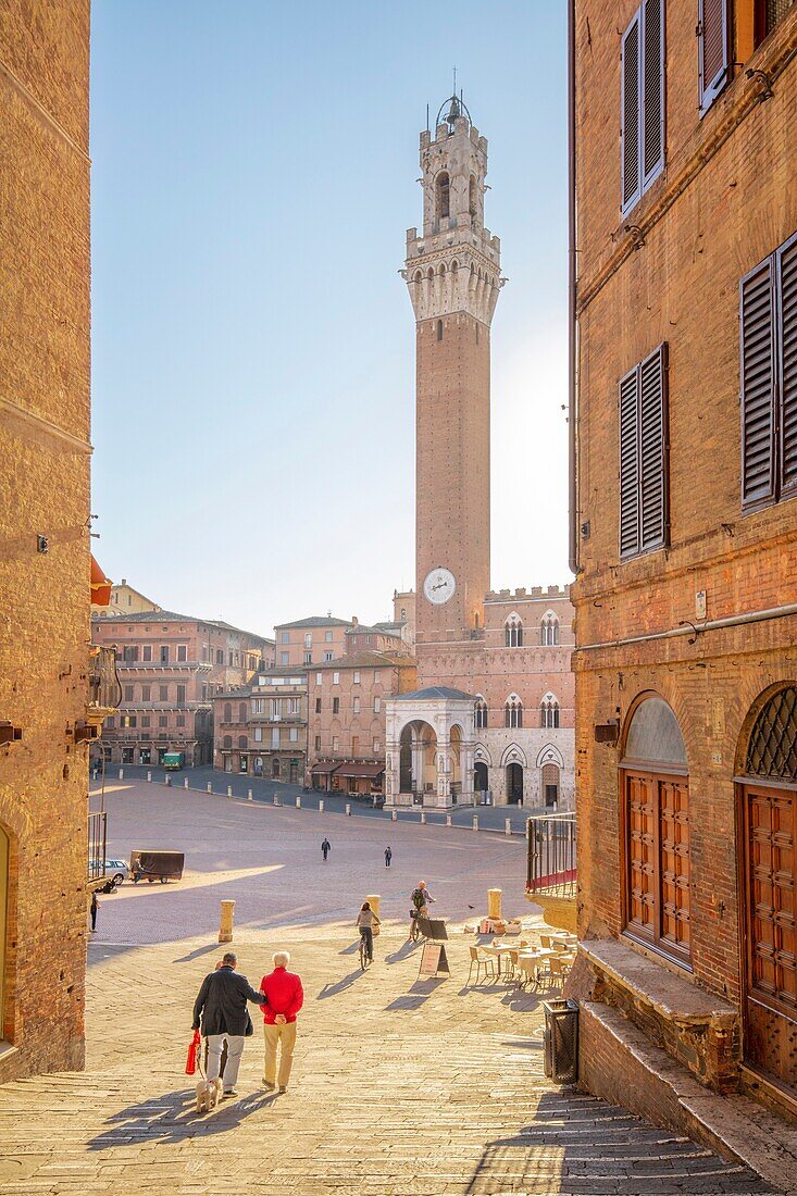 Piazza del Campo, UNESCO-Weltkulturerbe, Siena, Toskana, Italien, Europa