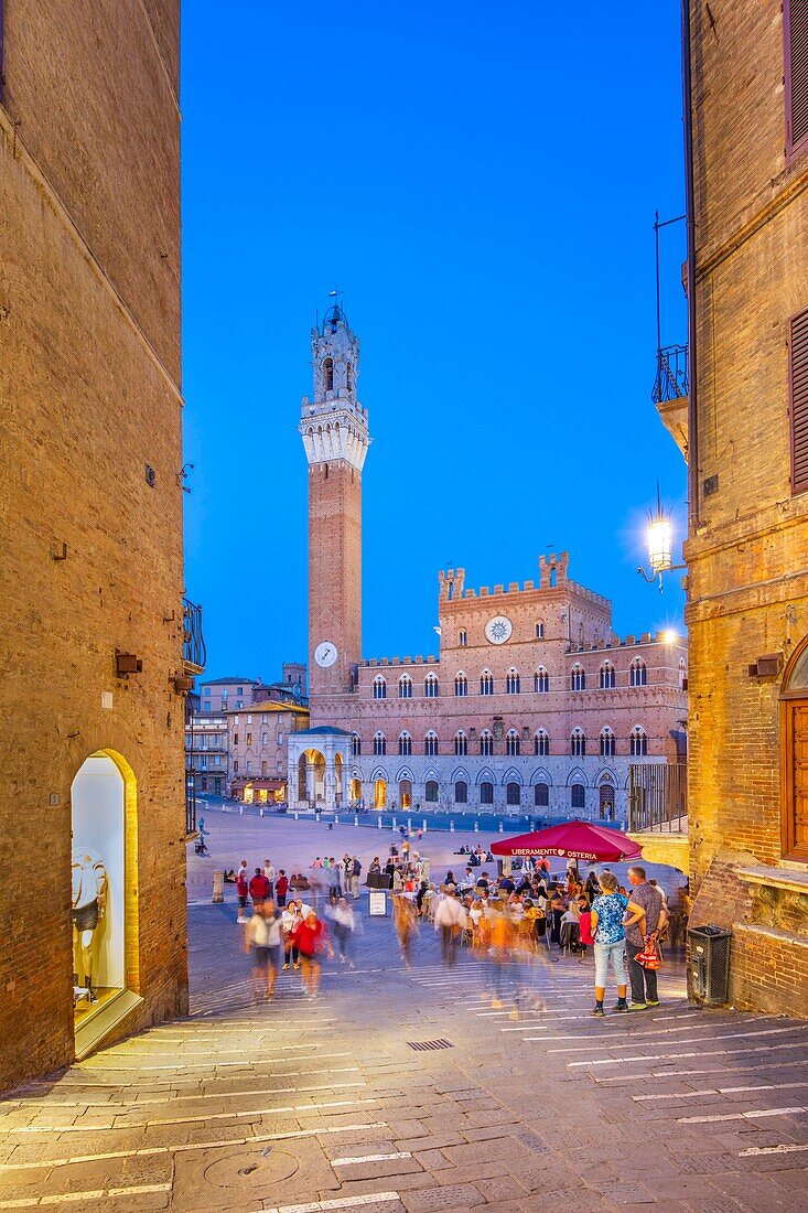 Piazza del Campo, UNESCO-Weltkulturerbe, Siena, Toskana, Italien, Europa