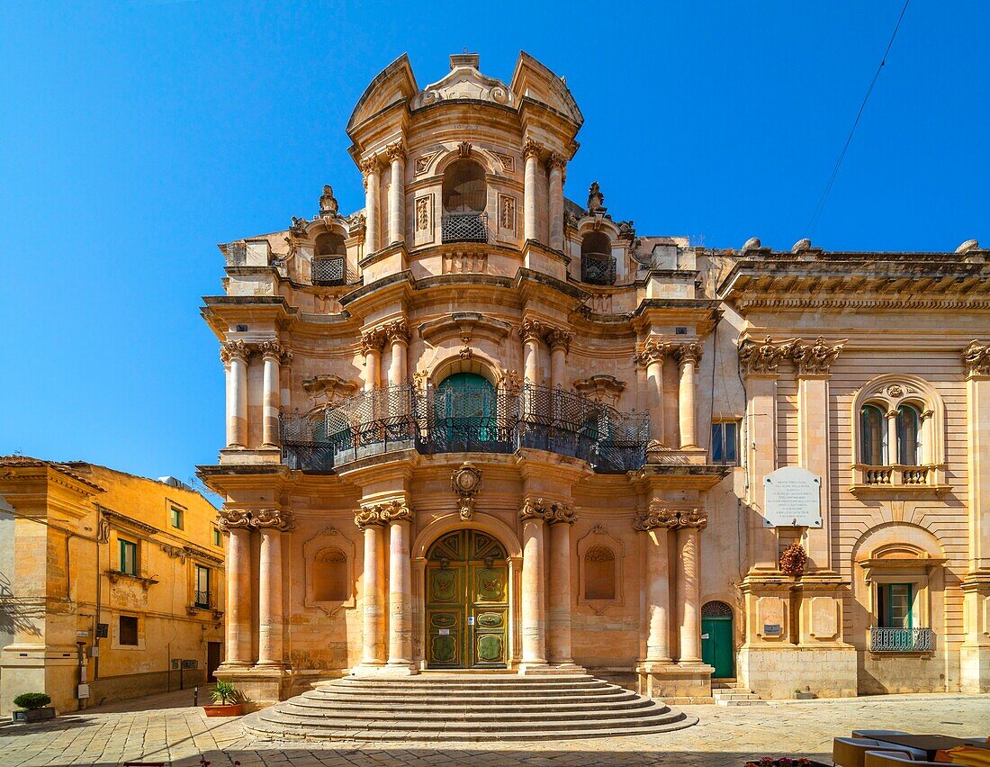 Church of the Carmine, Scicli, Val di Noto, UNESCO World Heritage Site, Ragusa, Sicily, Italy, Europe