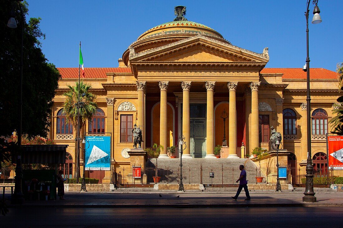 The Massimo Theater, Palermo, Sicily, Italy, Europe