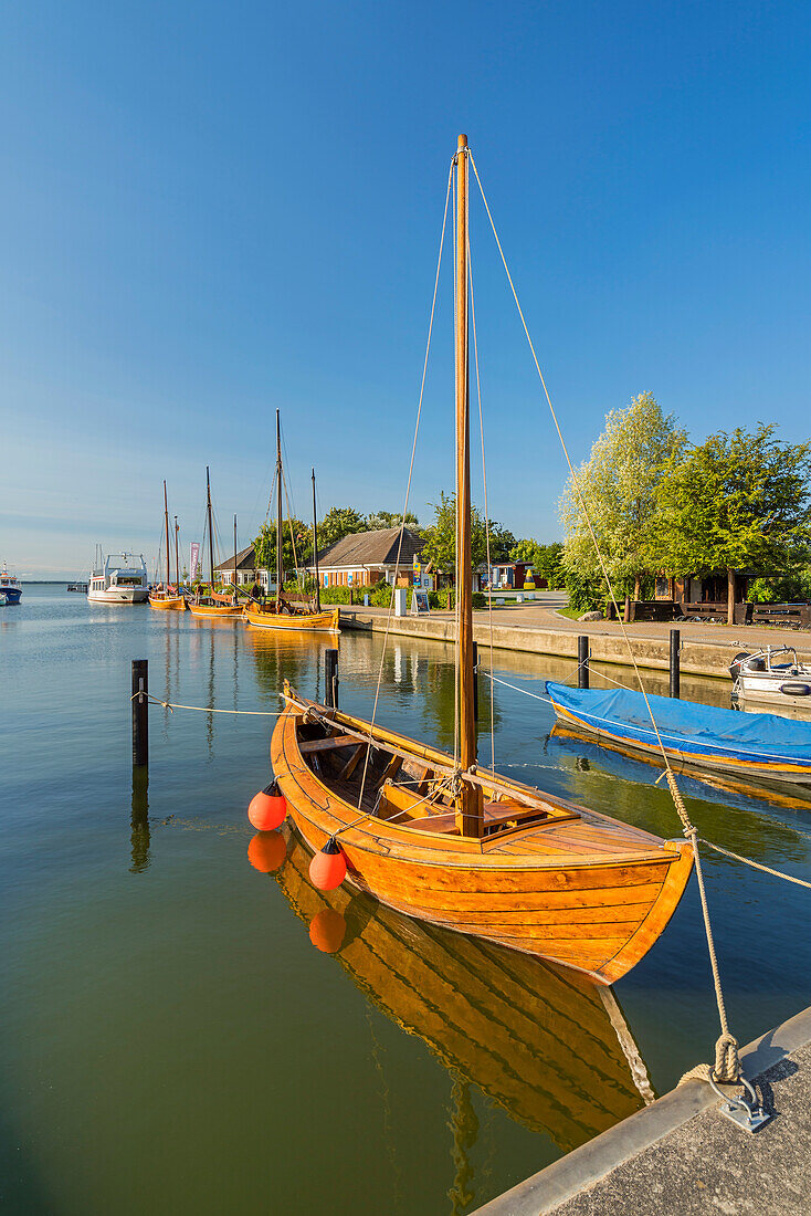 Im Hafen von Wustrow, Fischland-Darss-Zingst, Mecklenburg-Vorpommern, Deutschland