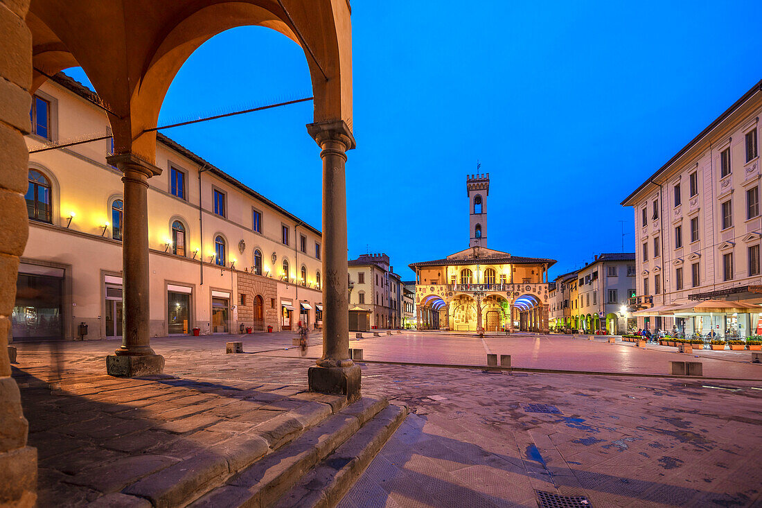 Palazzo d'Arnolfo, Piazza Cavour, San Giovanni Valdarno, Toskana, Italien, Europa