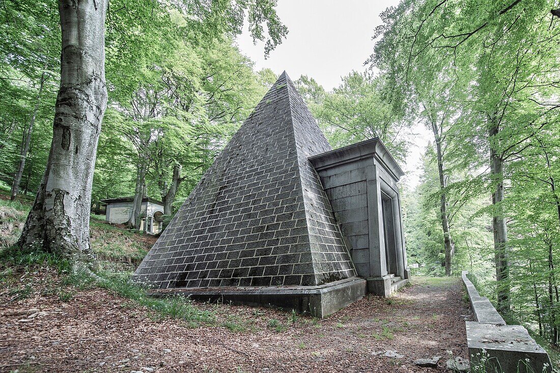 The Monumental Cemetery, Sanctuary of Oropa, Biella, Piedmont, Italy, Europe