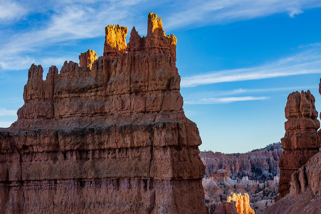 Vereinigte Staaten, Utah, Bryce Canyon National Park, Hoodoo Felsformationen im Canyon