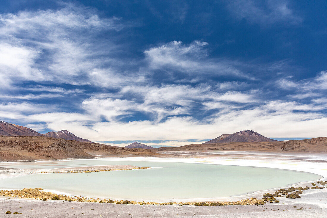 View of the altiplano near Canapa Lake (Laguna Canapa), Potosi Department, southwestern Bolivia, South America