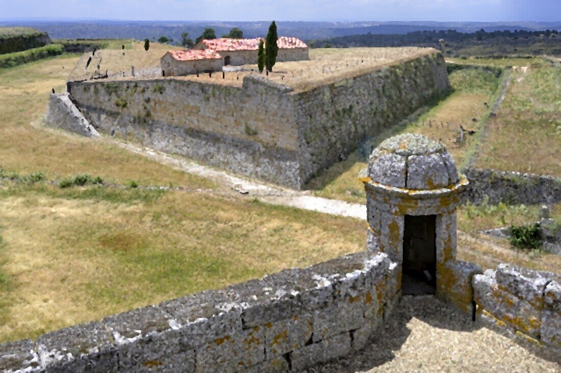 Santa Barbara ramparts, Almeida, Historic village around the Serra da Estrela, Castelo Branco district, Beira, Portugal, Europe