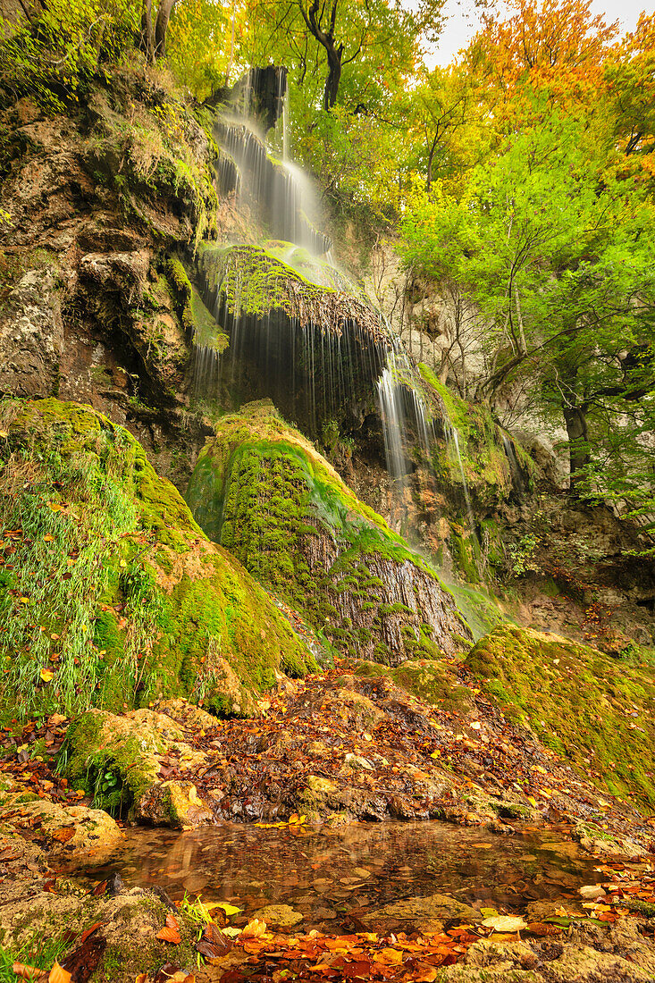 Bad Urach Waterfall, Swabian Alps, Baden-Wurttemberg, Germany, Europe