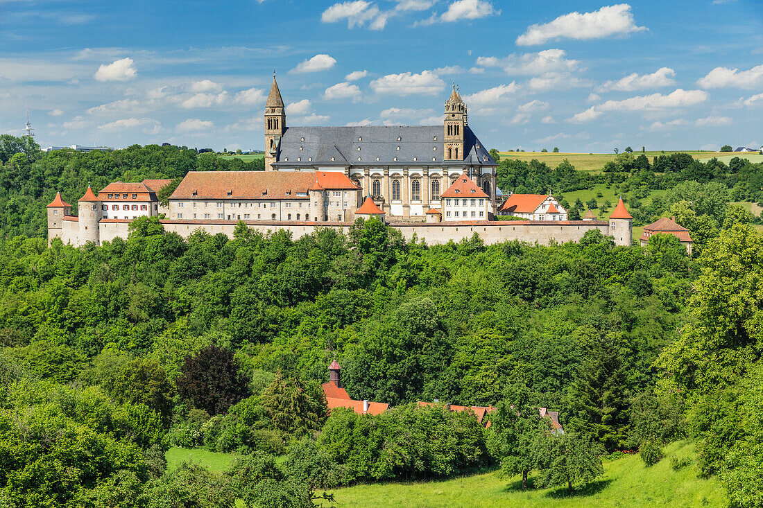Benedictine Monastery Grovucomburg, Schwabisch Hall, Hohenlohe, Baden-Wurttemberg, Germany, Europe
