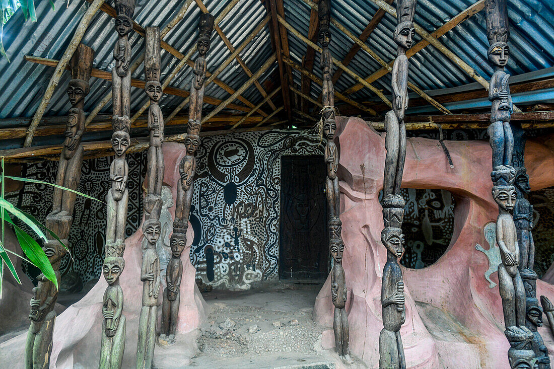 Heiliges Haus in Osun-Osogbo Sacred Grove, UNESCO-Weltkulturerbe, Bundesstaat Osun, Nigeria, Westafrika, Afrika