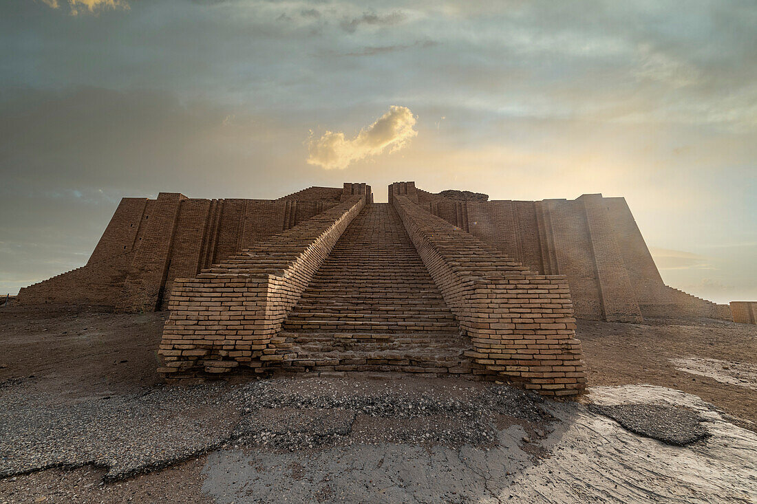 Zikkurat, antike Stadt Ur, Ahwar im Südirak, UNESCO-Weltkulturerbe, Irak, Naher Osten