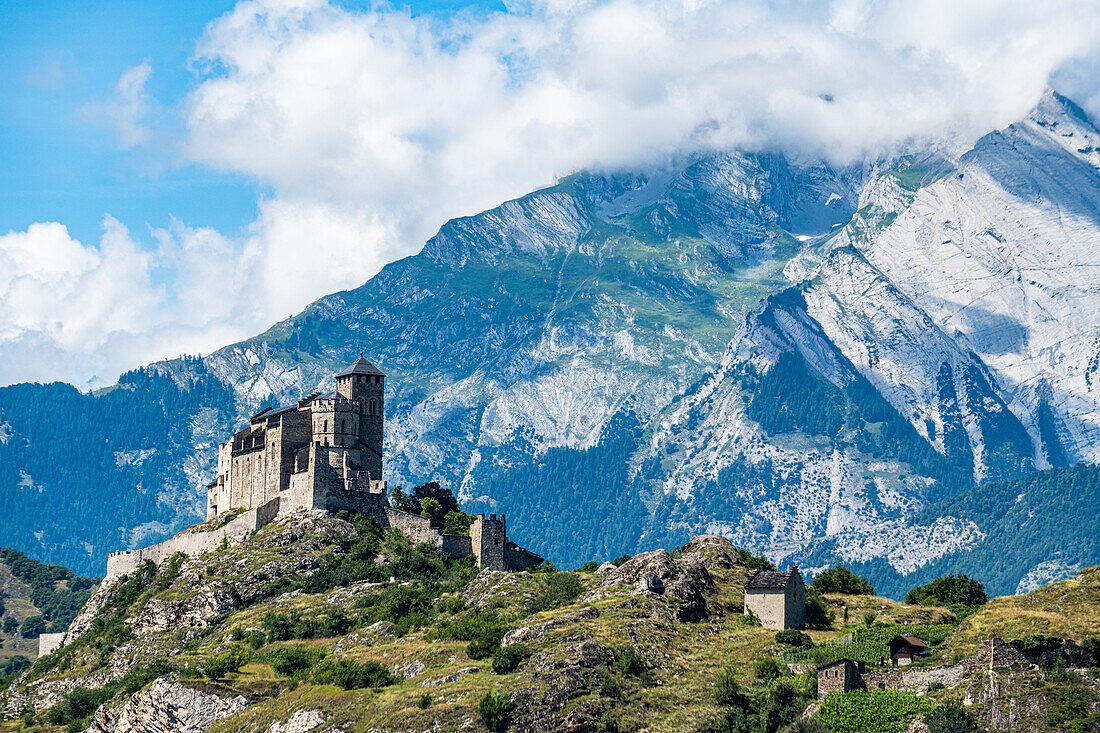 Chateau de Tourbillon, Sion, Wallis, Schweiz, Europa