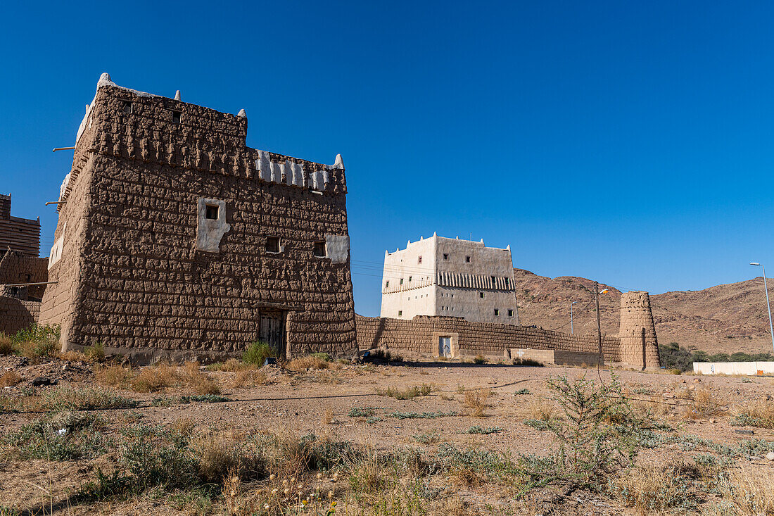 Typische befestigte Häuser, Region Abha, Königreich Saudi-Arabien, Naher Osten