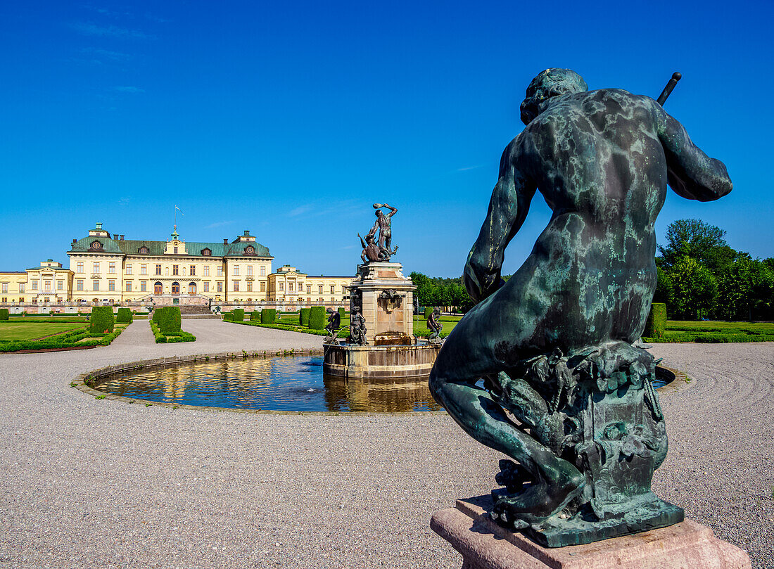 Drottningholm Palace Garden, Stockholm, Stockholm County, Sweden, Scandinavia, Europe