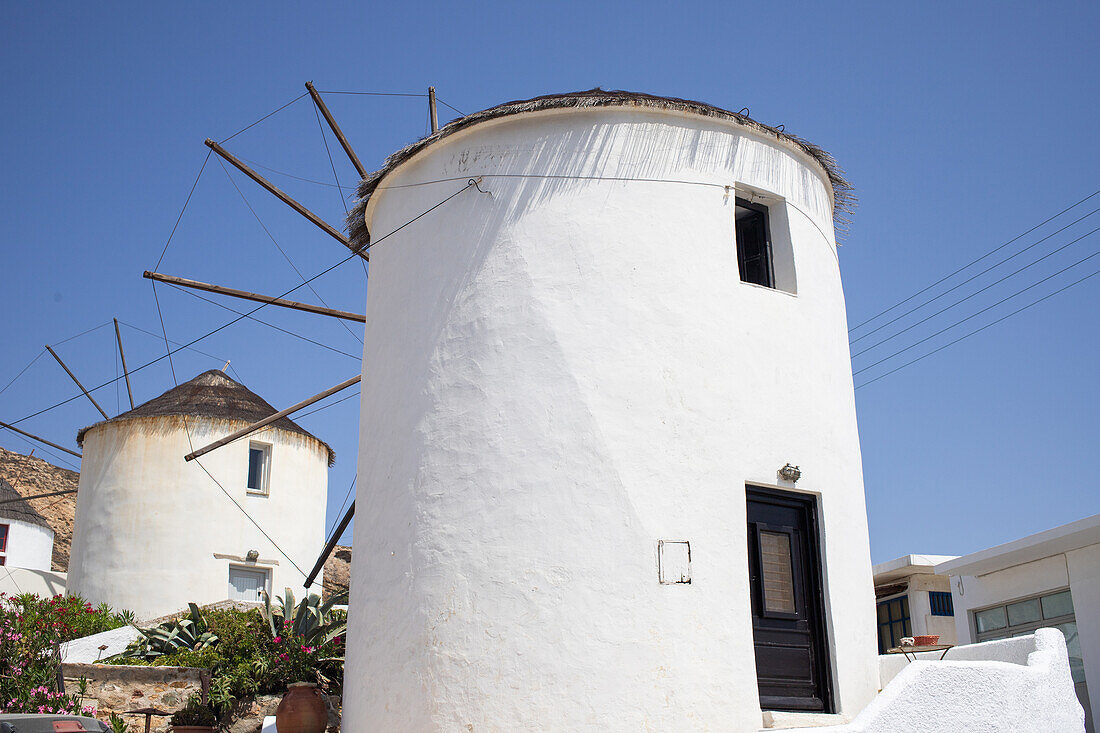 Windmühle in Chora Serifos, Kykladen, griechische Inseln, Griechenland, Europa